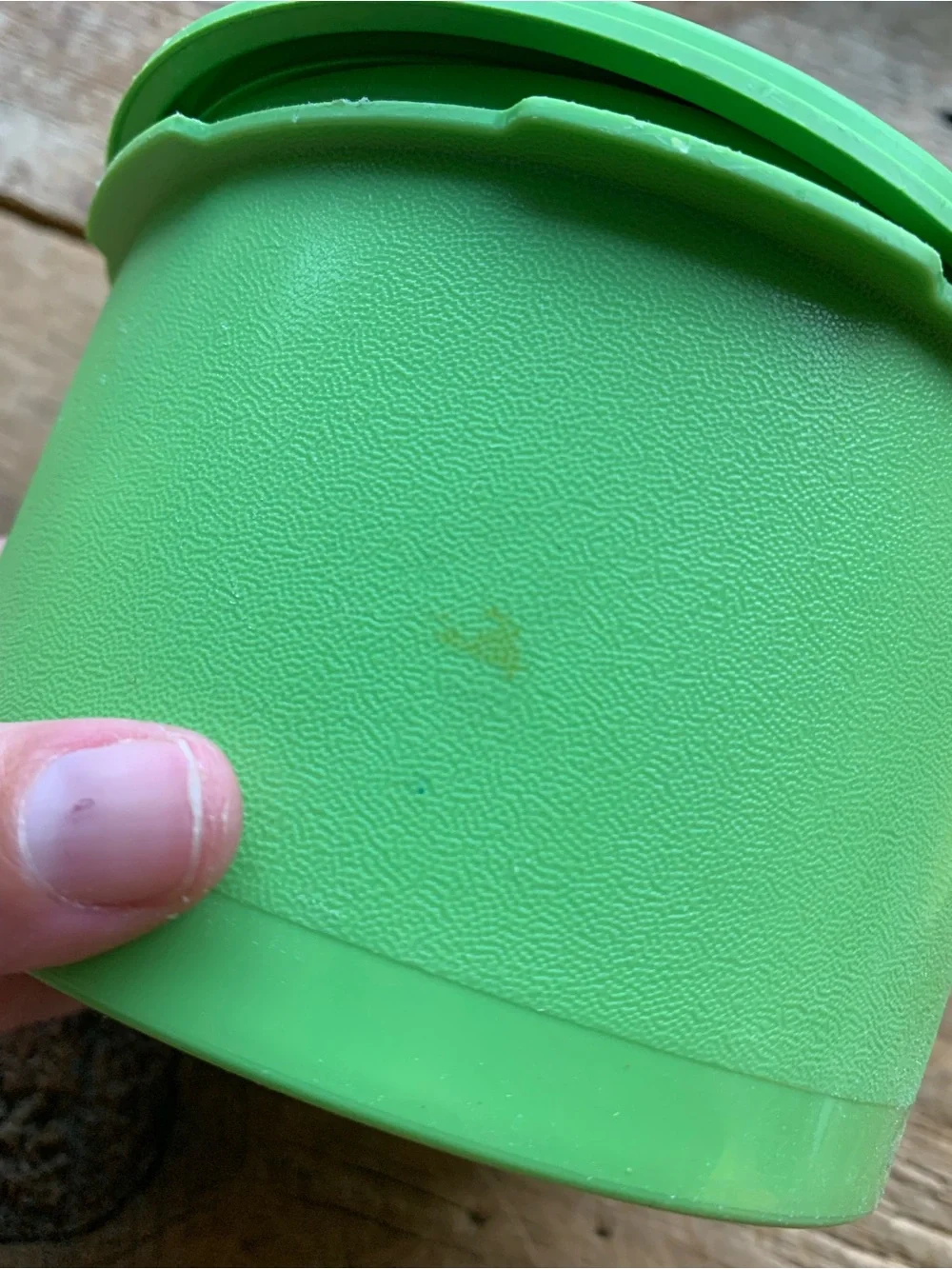 Vintage Tupperware Servalier Canister in Bright Green Apple